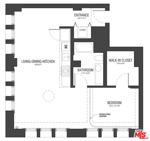 a view of gallery with windows