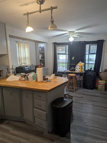 a large spacious bathroom with a double vanity sink and a mirror