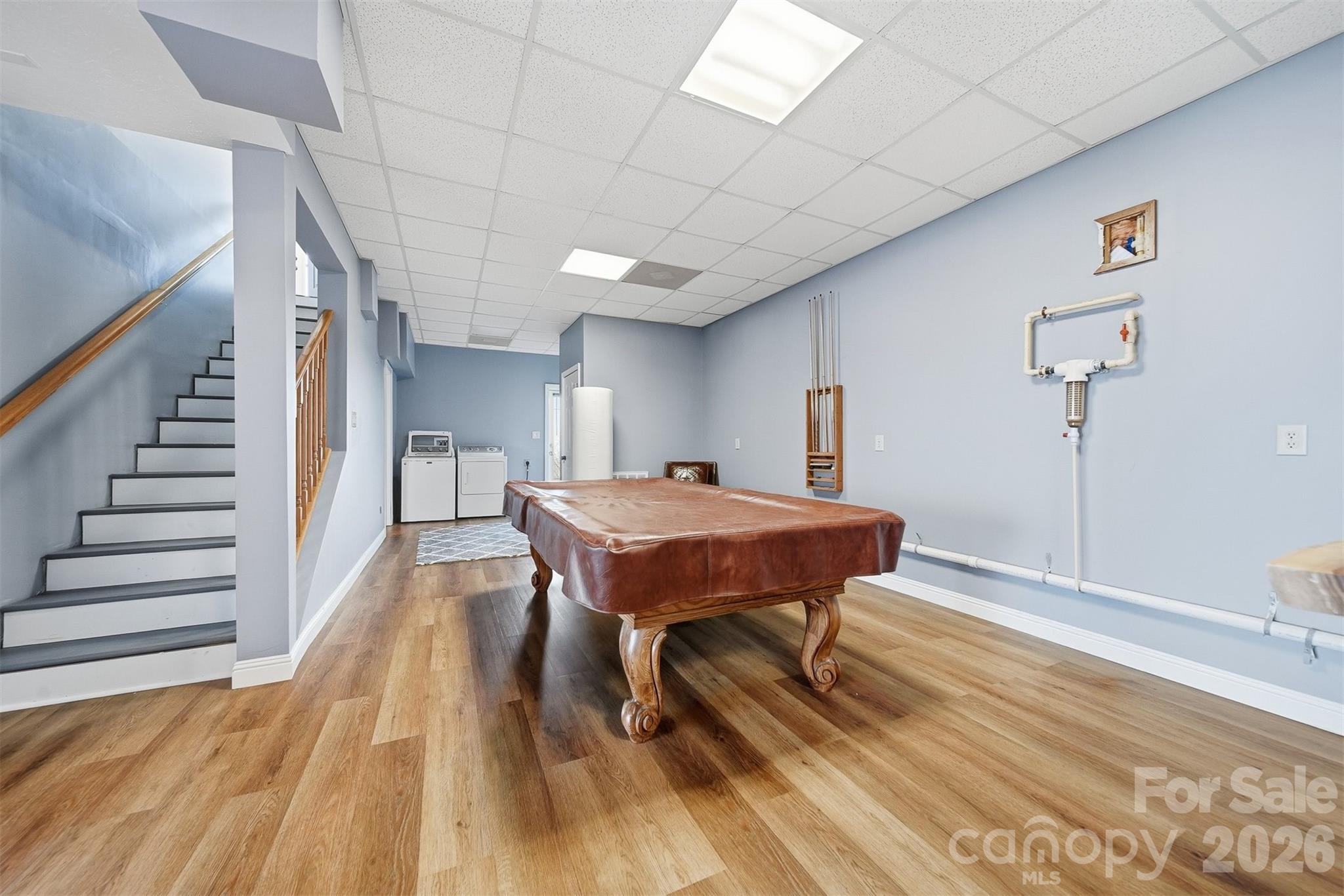 6500 Burkemont Road Morganton, NC 28655 - Photo 28 of 48 a room with wooden floors and pool table