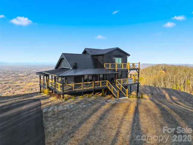 a view of city from a balcony
