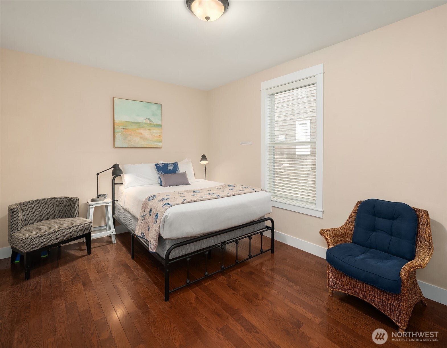 24 Float Lane Pacific Beach, WA 98571 - Photo 20 of 23 a spacious bedroom with a bed and a couch