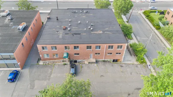 an aerial view of multiple house