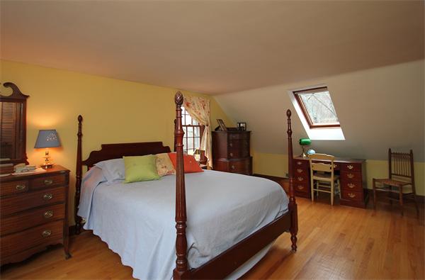 124 Miles River Road Hamilton, MA 01982 - Photo 12 of 22 a bedroom with a bed and a flat screen tv