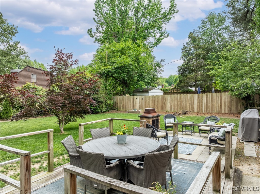 2005 Marroit Road Henrico, VA 23229 - Photo 27 of 40 The large and level rear yard with deck and patio.