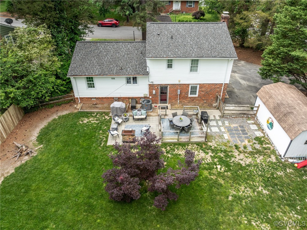 2005 Marroit Road Henrico, VA 23229 - Photo 33 of 40 Aerial view of home, yard and shed.