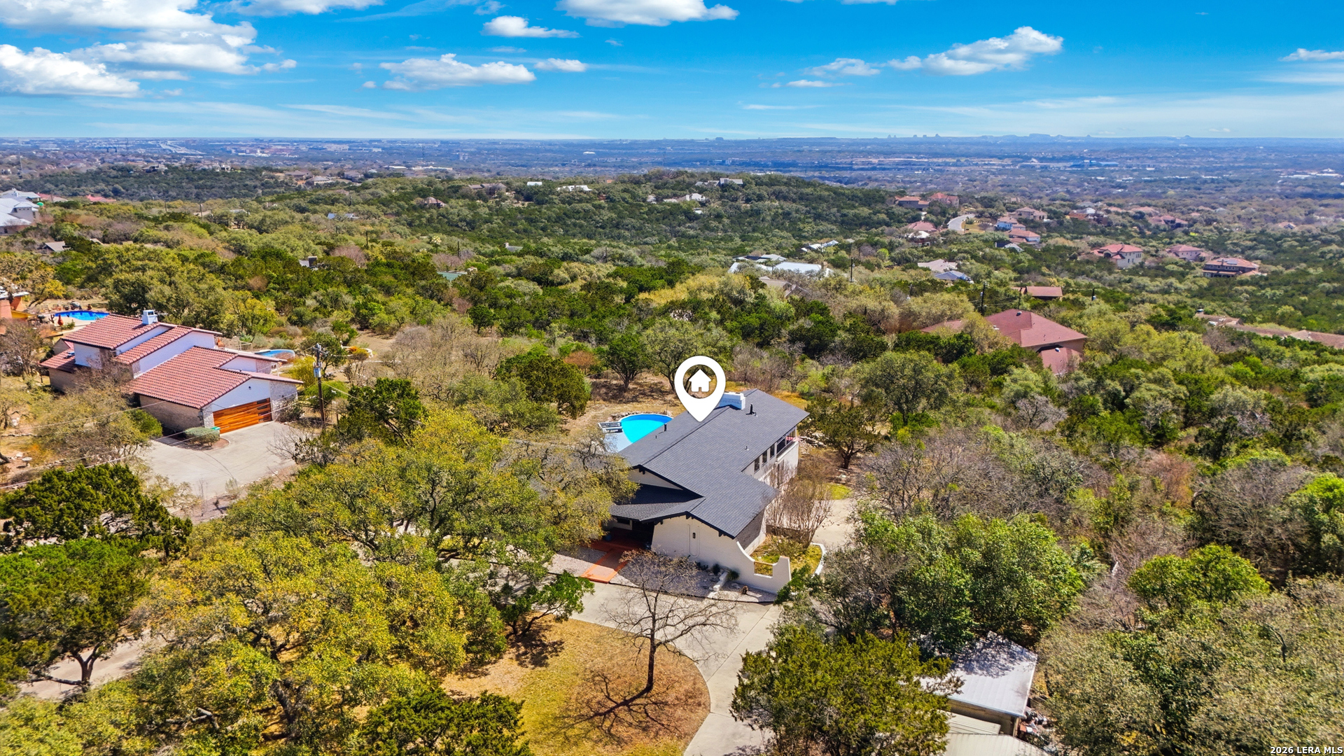 10206 Rafter S Trail Helotes, TX 78023 - Photo 46 of 49 an aerial view of residential house with outdoor space