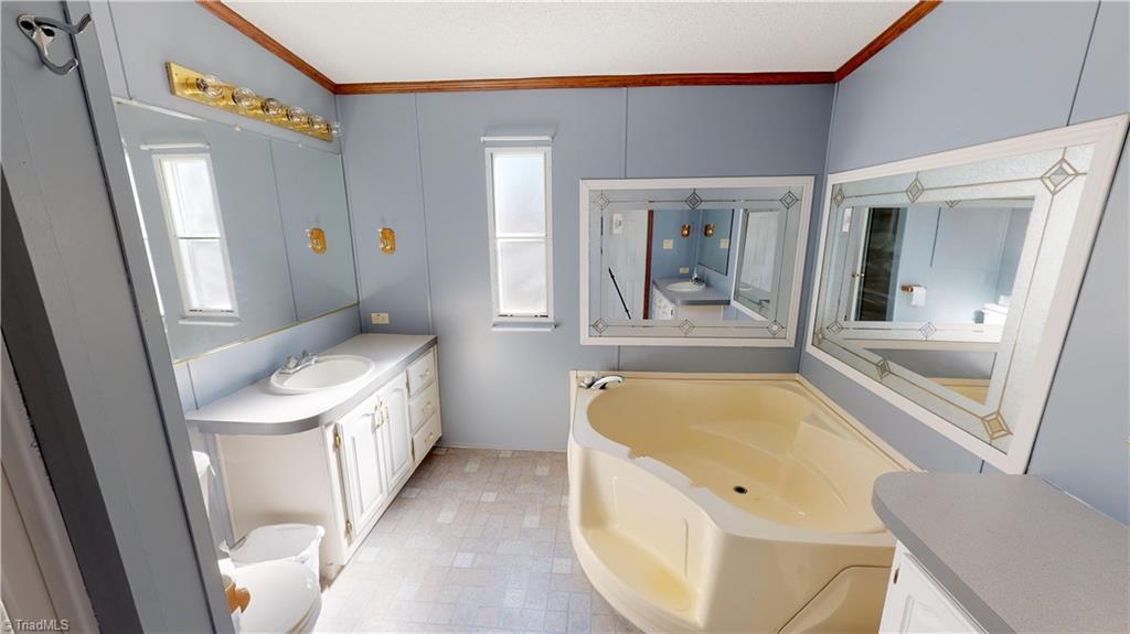 1040 Country Acres Road King, NC 27021 - Photo 11 of 20 Master Bath with Large Garden Tub, Stand Up Shower and Double Sinks
