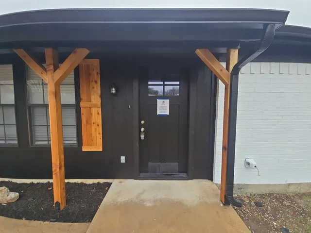 a front view of a house