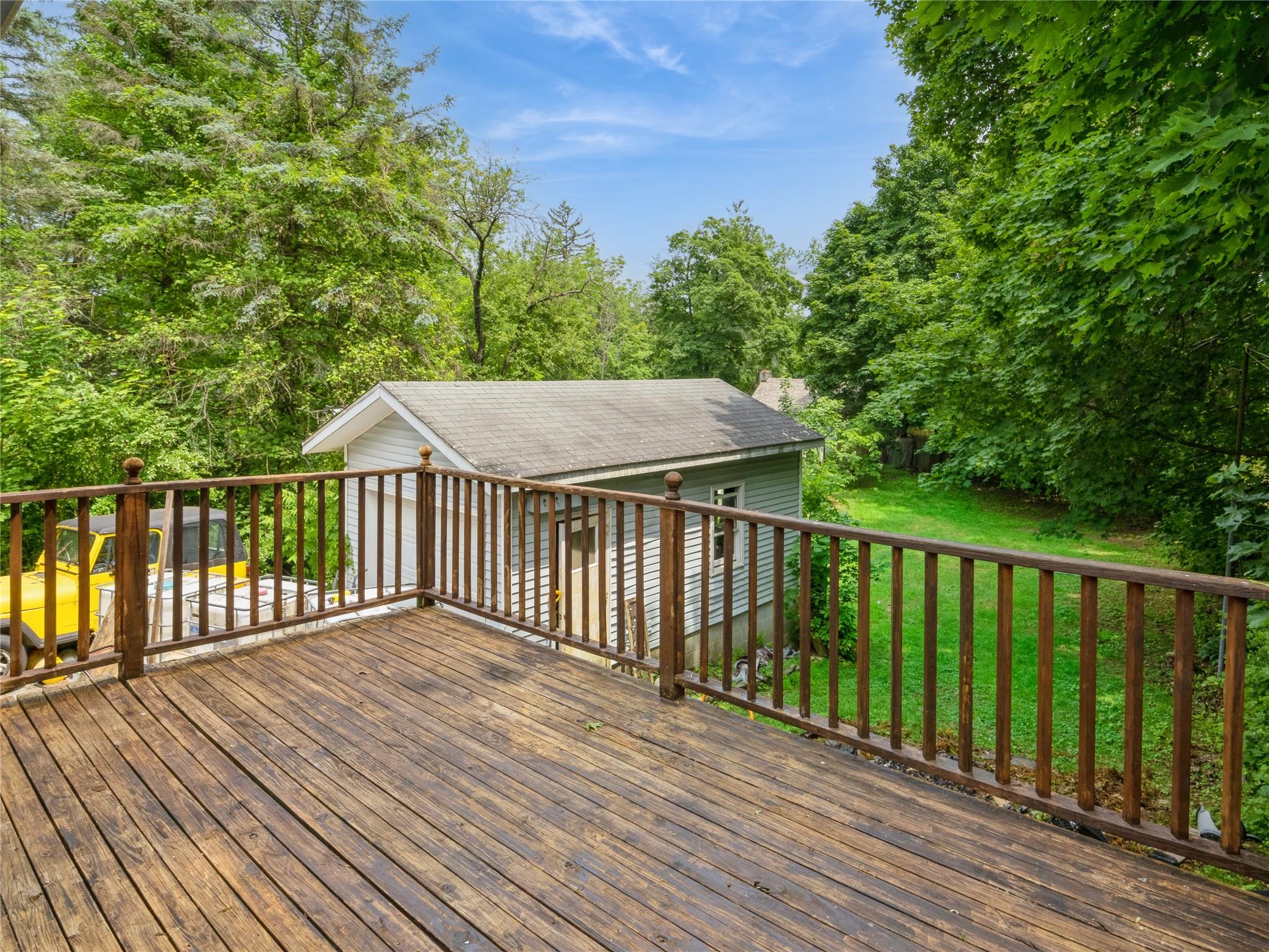 413 Vassar Road Poughkeepsie, NY 12603 - Photo 33 of 38 a view of a wooden roof deck