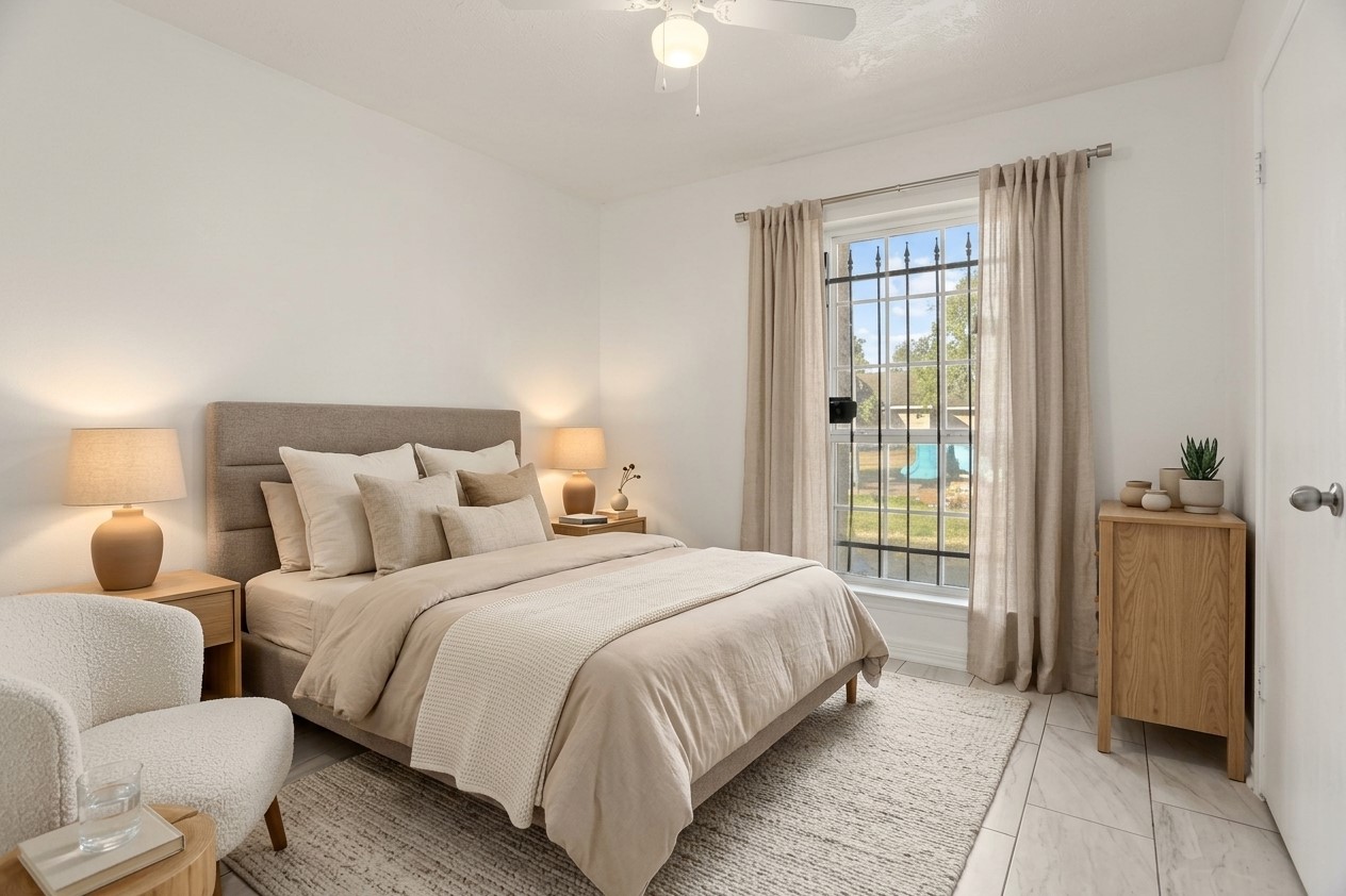 5437 Ridge Wind Lane Houston, TX 77053 - Photo 9 of 11 Second bedroom offering flexibility for guests, an office, or additional living space.*virtually staged*