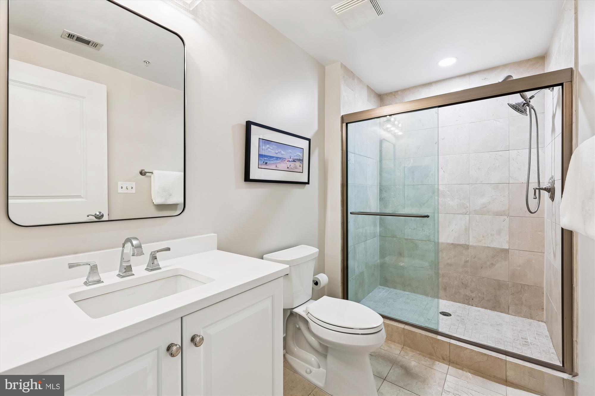 2501 Wisconsin Avenue Northwest, Unit 7 Washington, DC 20007 - Photo 28 of 30 Updated bathroom with sleek design.