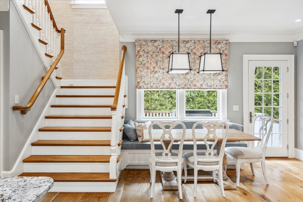 19 High Ridge Drive Mattapoisett, MA 02739 - Photo 19 of 30 a view of a dining room with furniture stairs