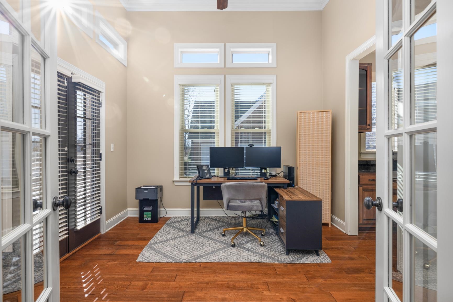 104 Eagle Trace Road Covington, TN 38019 - Photo 11 of 40 Office space with french doors, dark wood-style floors, and crown molding