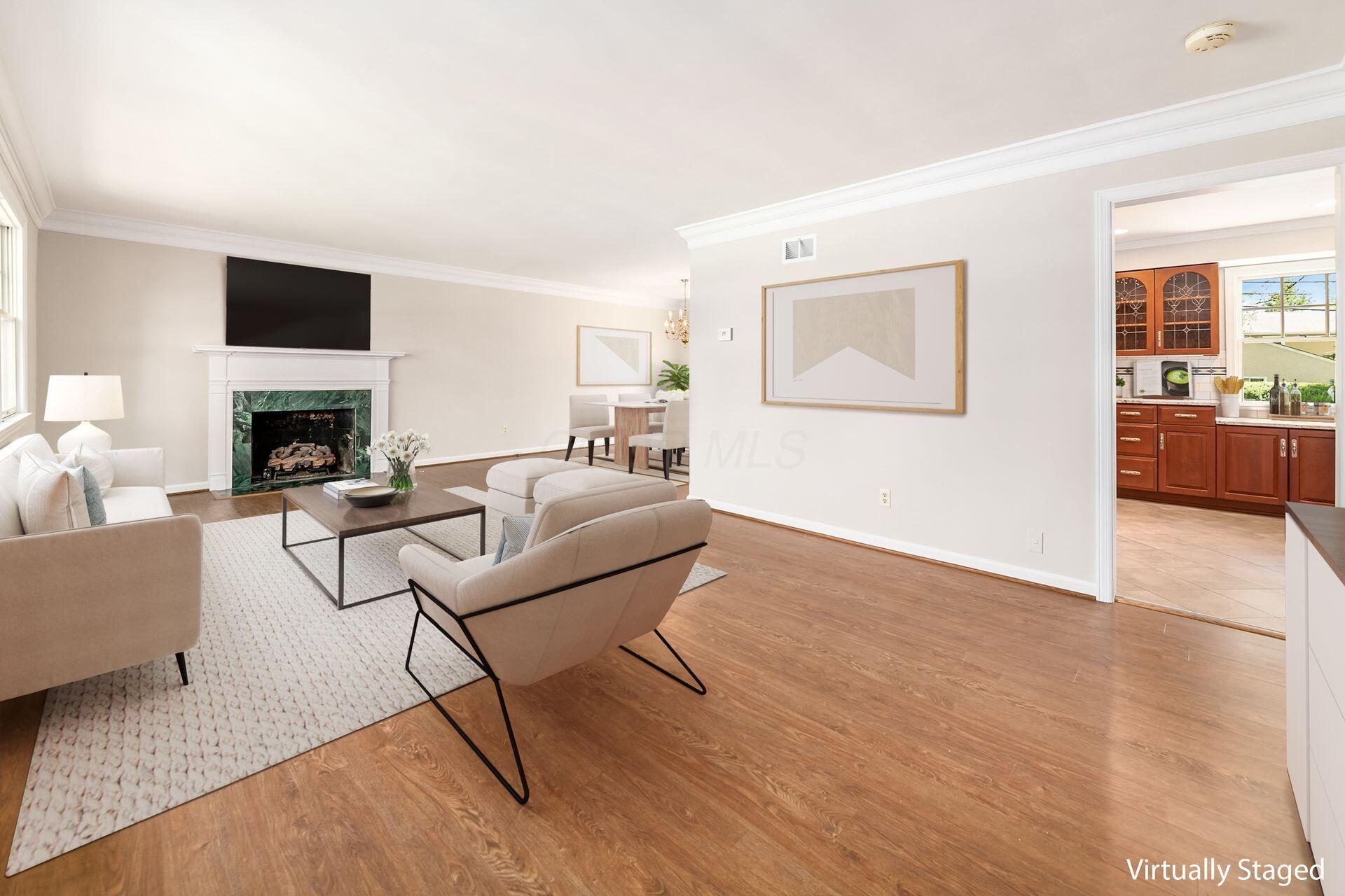 2014 Edgemont Road North Upper Arlington, OH 43212 - Photo 4 of 55 Living Room to Kitchen