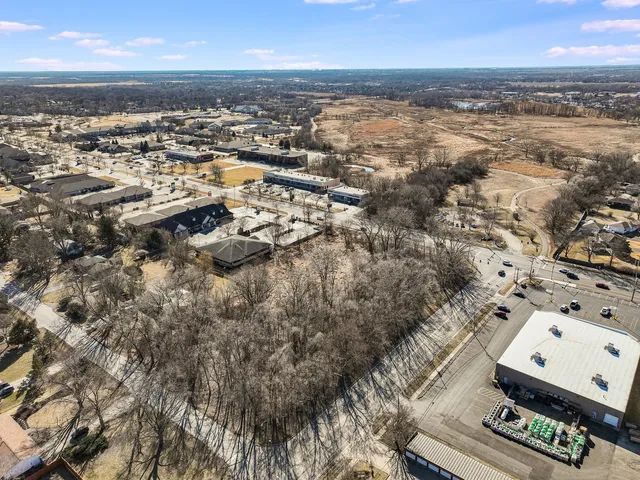 an aerial view of multiple house