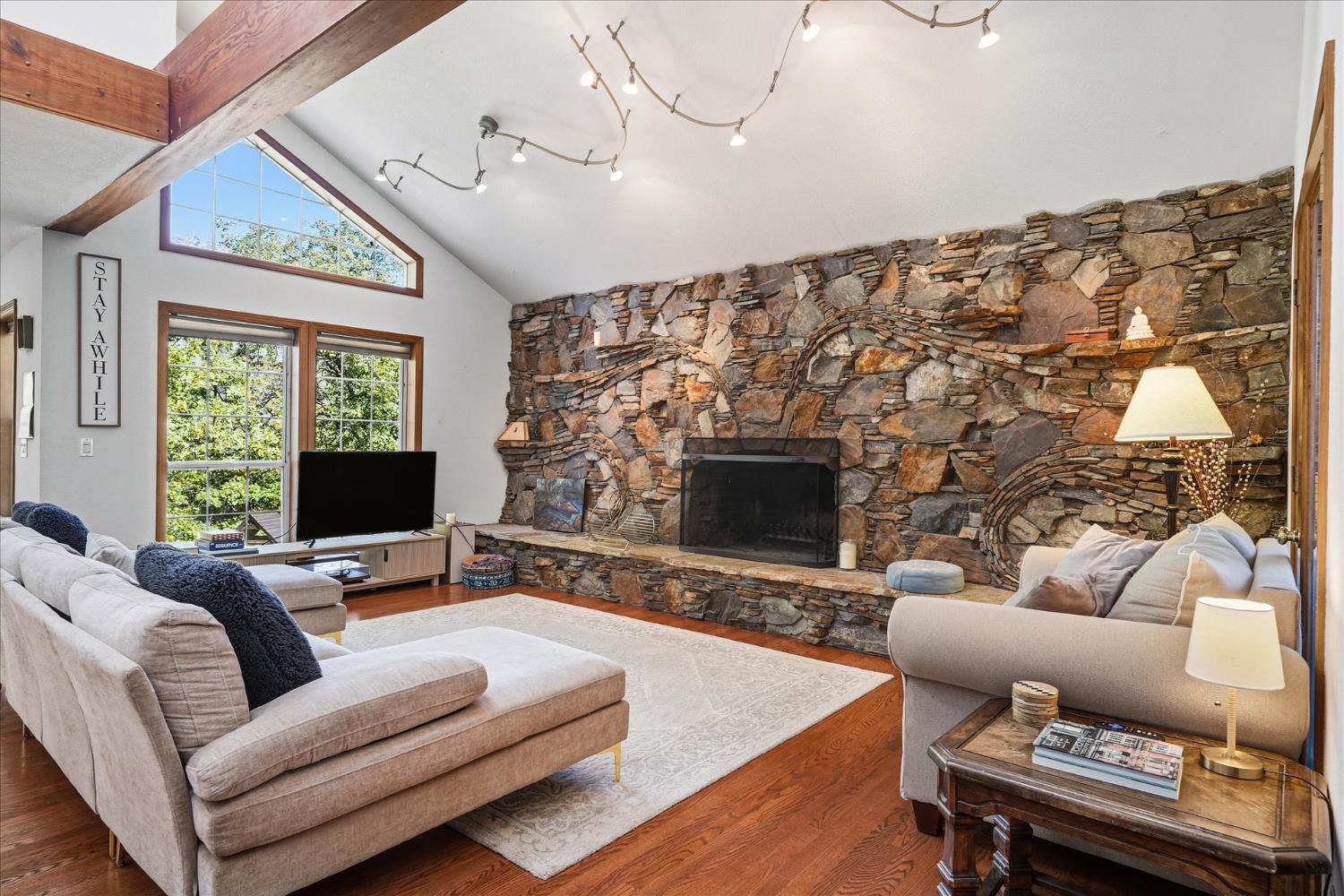 59484 Cascadel Road North Fork, CA 93643 - Photo 10 of 95 a living room with furniture and a fireplace