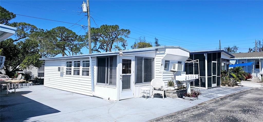 a view of a house with a patio