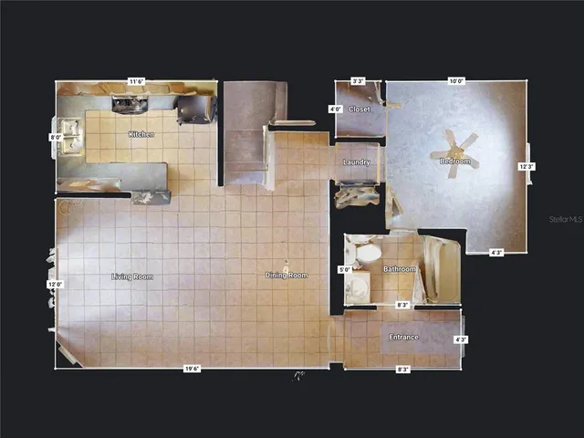 an aerial view of residential house with outdoor space