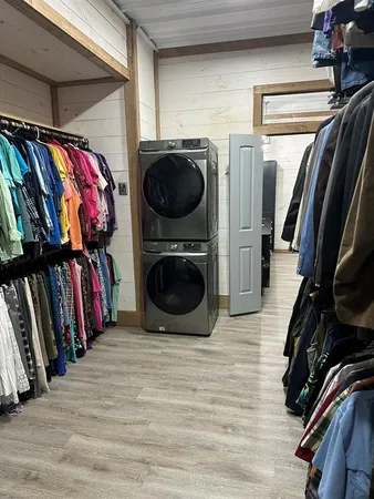 a view of walk in closet