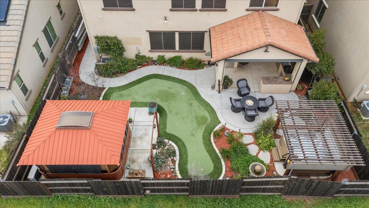 12791 Evanston Way Rancho Cordova, CA 95742 - Photo 3 of 54 an aerial view of a house with garden space and windows