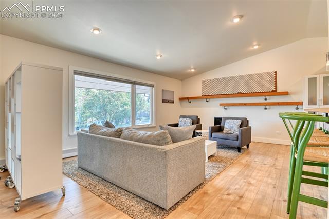 2738 Rigel Drive Colorado Springs, CO 80906 - Photo 6 of 50 Large window, top down bottom up blinds, gas fireplace hidden behind chair