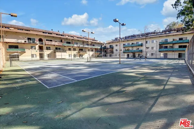 a city view with tall buildings