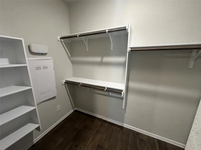 a close view of closet
