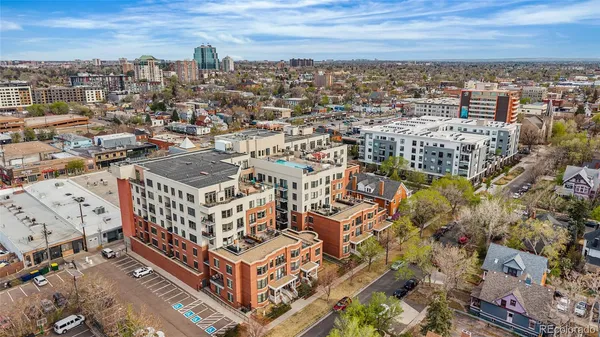 an aerial view of multiple house