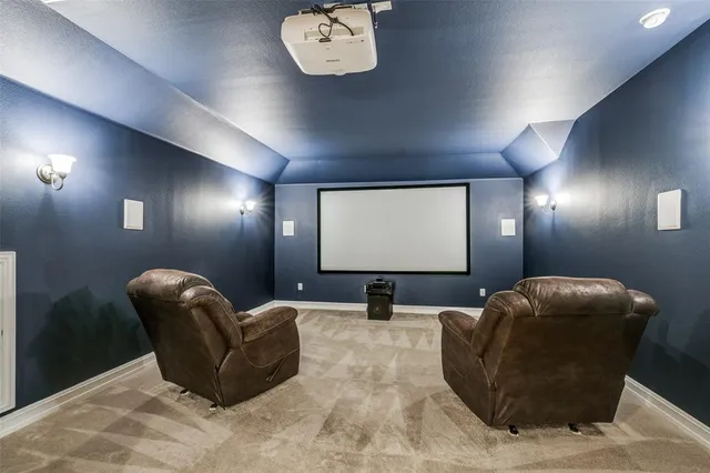 a room with furniture and projector