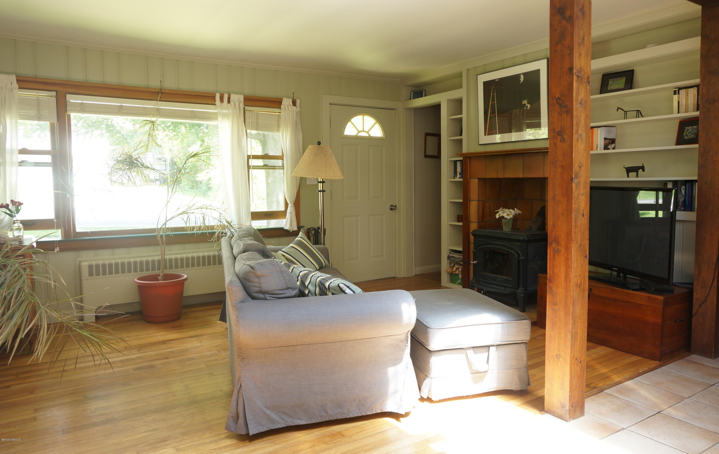 124 New Lenox Road Lenox, MA 01240 - Photo 3 of 8 Living Room with wood-stove insert