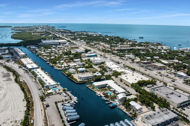an aerial view of a ocean