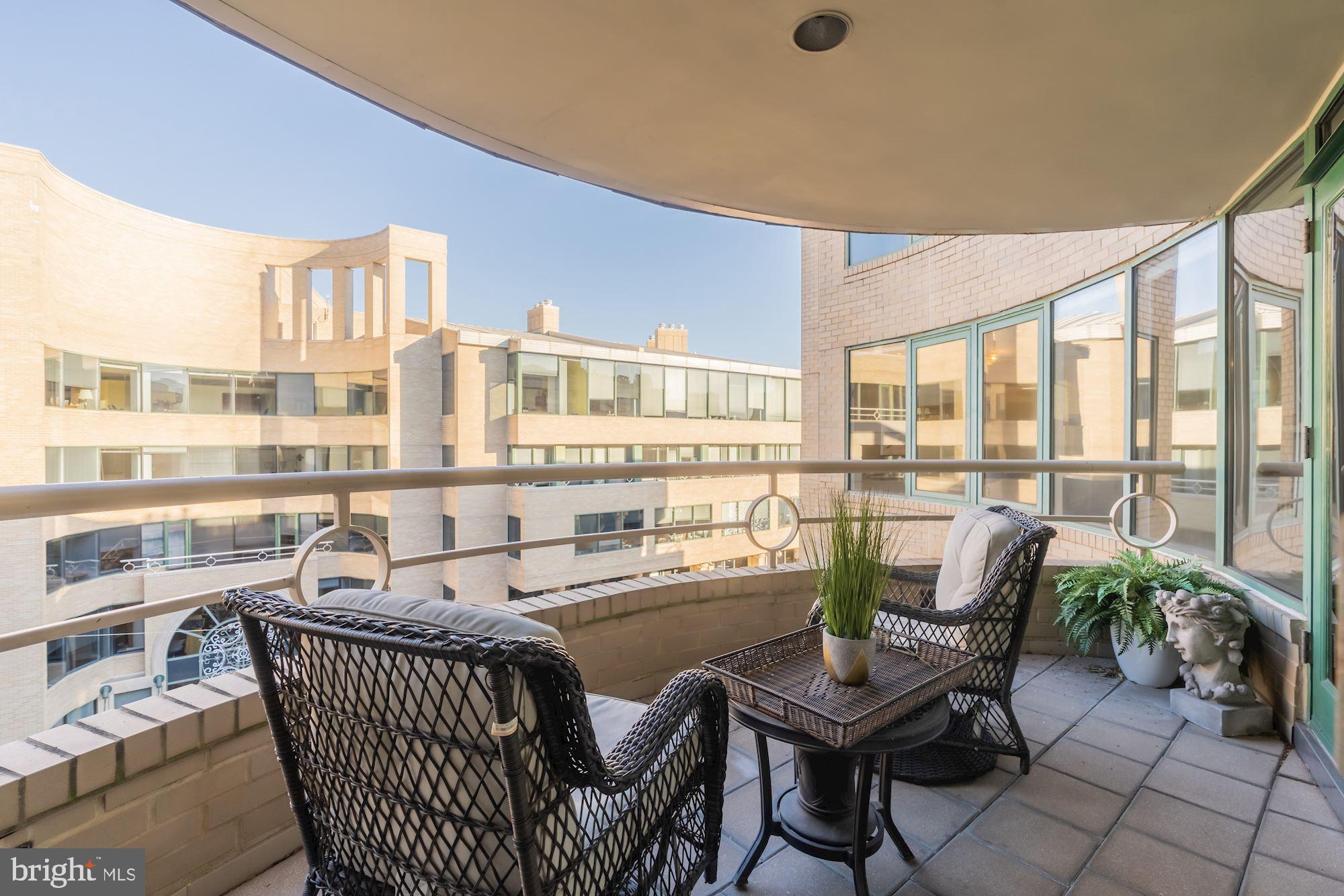 3030 K Street Northwest, Unit 210 Washington, DC 20007 - Photo 12 of 49 Balcony Overlooking Courtyard