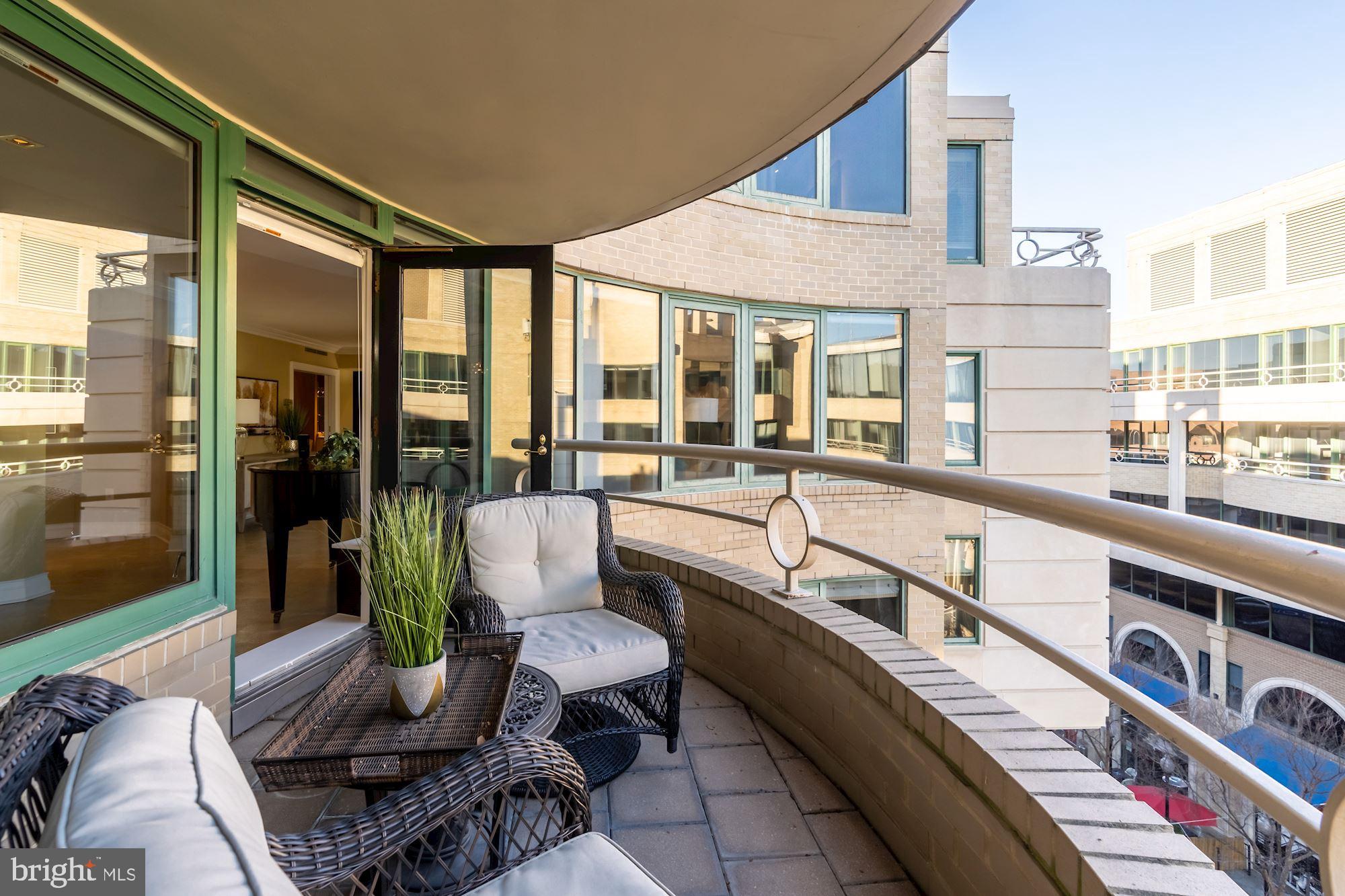 3030 K Street Northwest, Unit 210 Washington, DC 20007 - Photo 13 of 49 Balcony Overlooking Courtyard