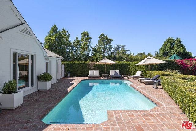 an outdoor view with patio