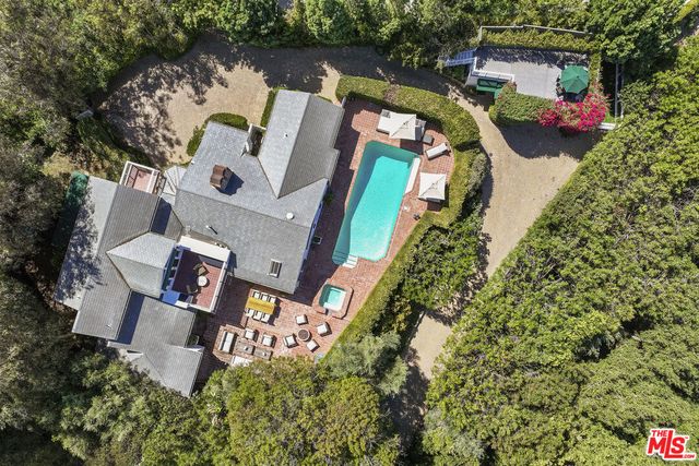 a view of a city with mountain