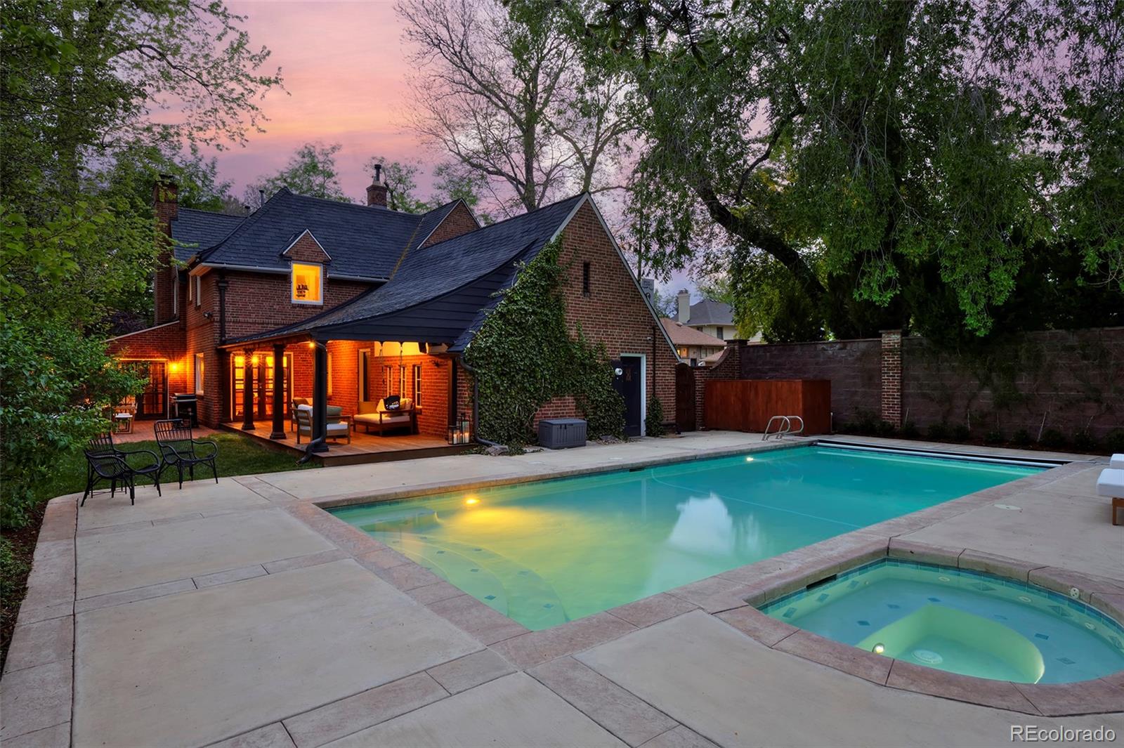 590 Race Street Denver, CO 80206 - Photo 42 of 50 a view of a house with backyard and swimming pool