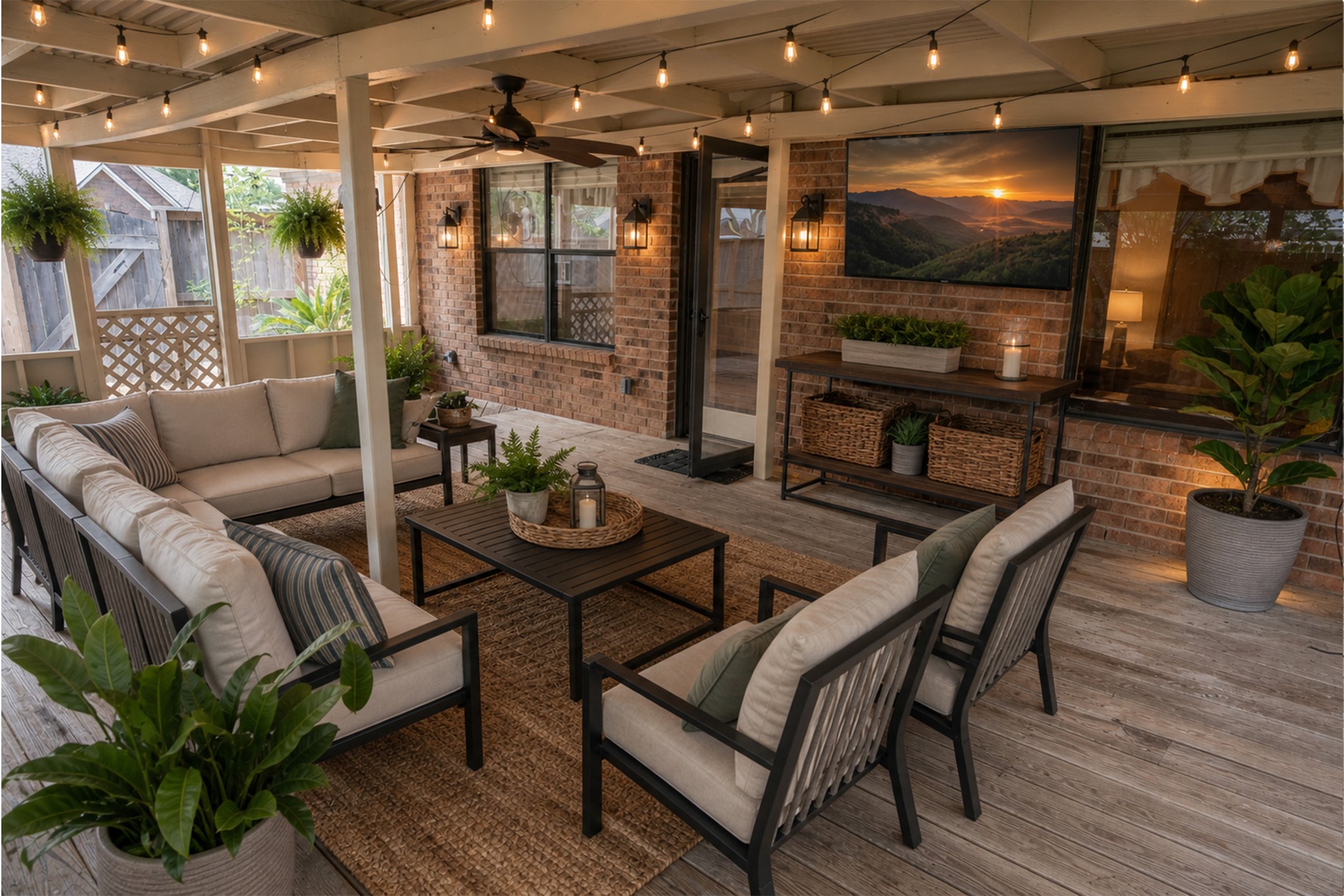 232 Trail Ride Road Angleton, TX 77515 - Photo 44 of 50 Screened in Porch-Virtually Staged