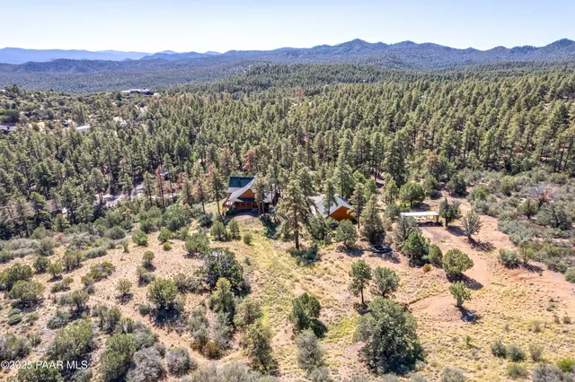 a view of city and mountains