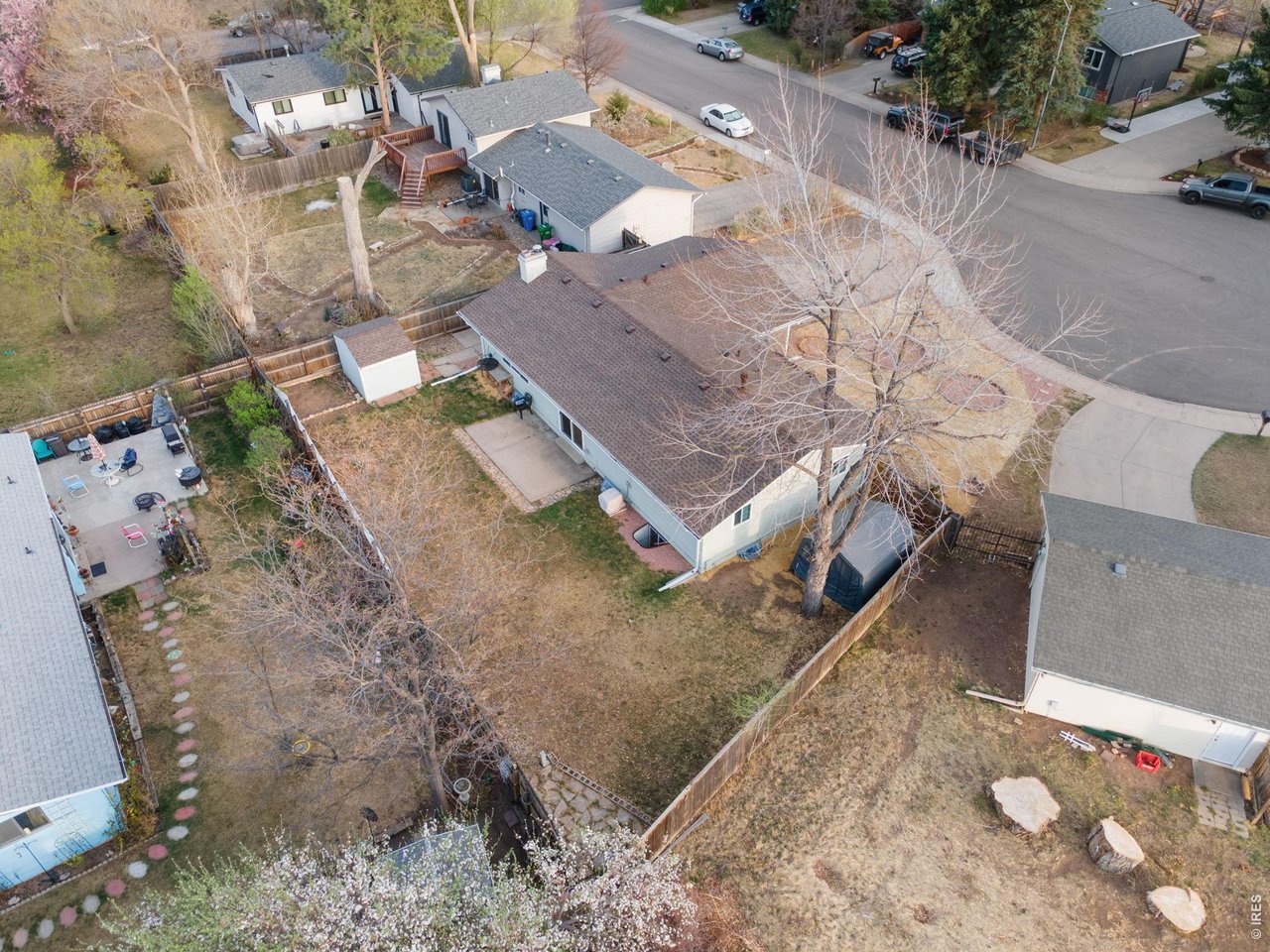 2912 Radcliff Circle Fort Collins, CO 80521 - Photo 37 of 46 an aerial view of a house with a yard