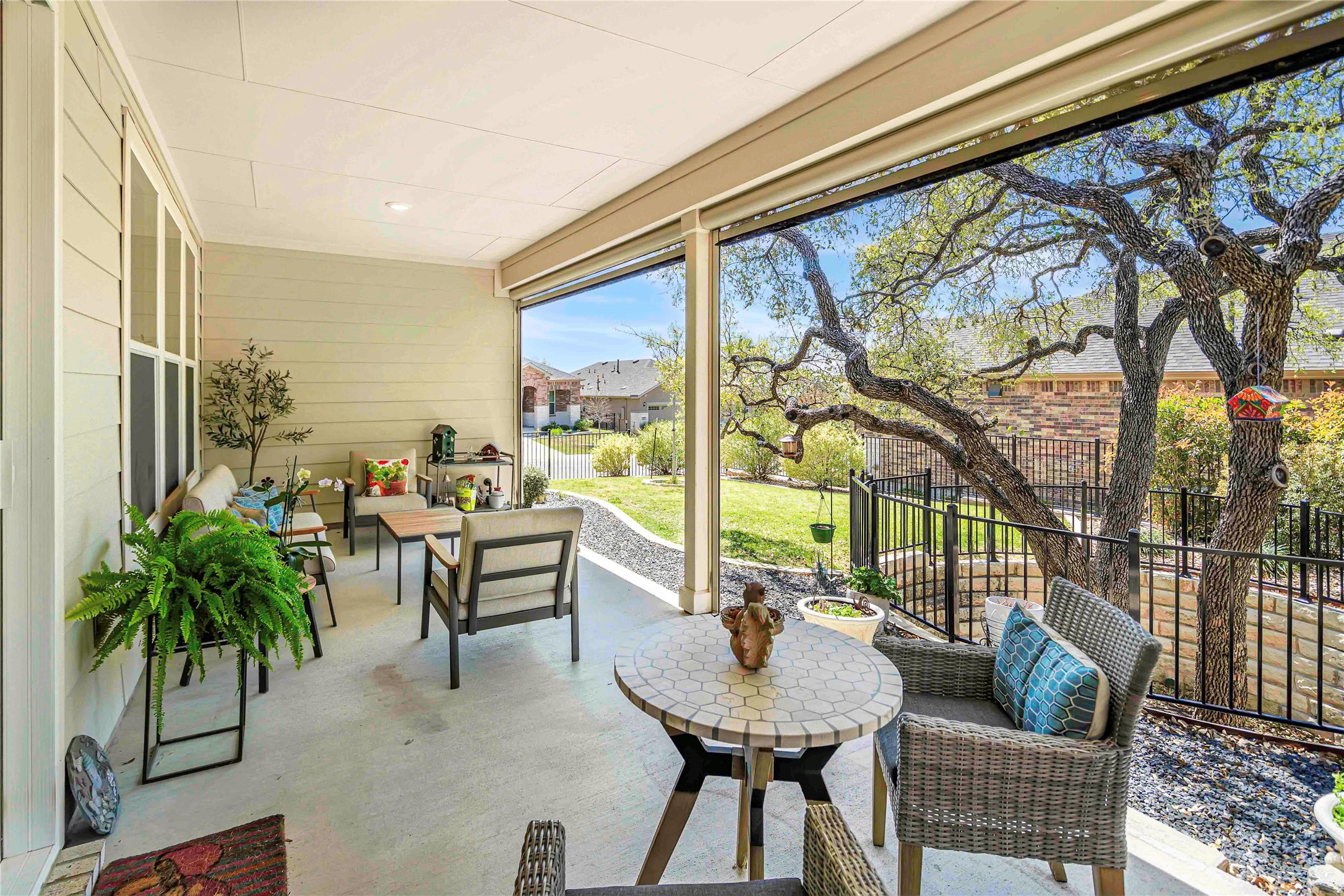 126 Lafayette Street Georgetown, TX 78633 - Photo 23 of 30 a dining room with furniture water view and a floor to ceiling window