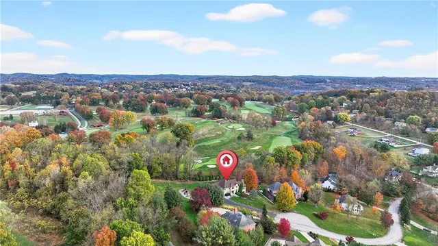 an aerial view of multiple house