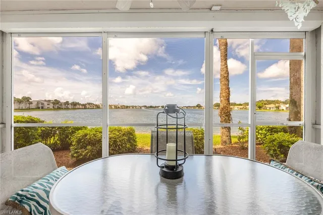 a view of lake from balcony