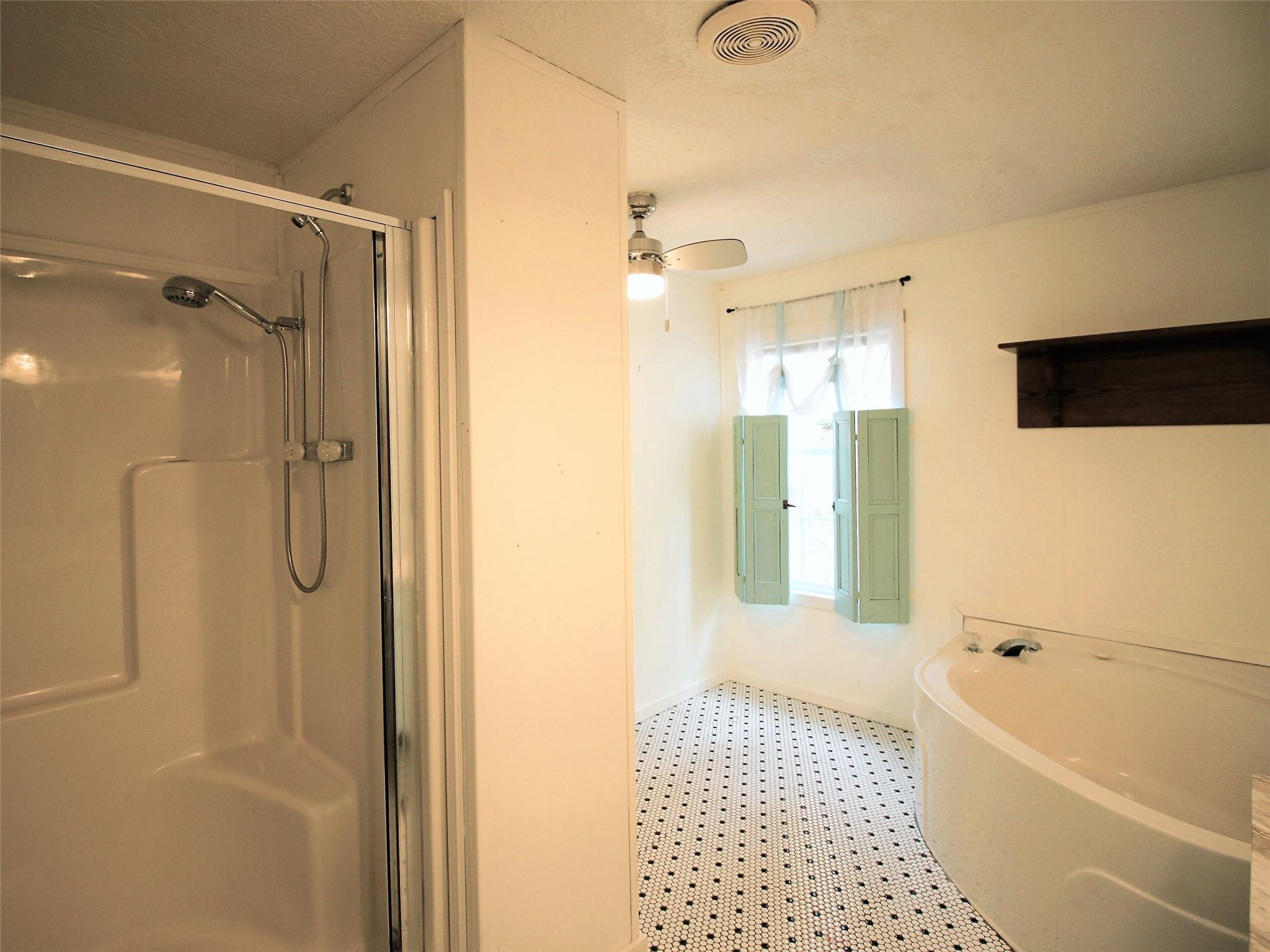 2 Whisper Street Clyde, NC 28721 - Photo 20 of 44 a bathroom with a shower a bathtub and a shower