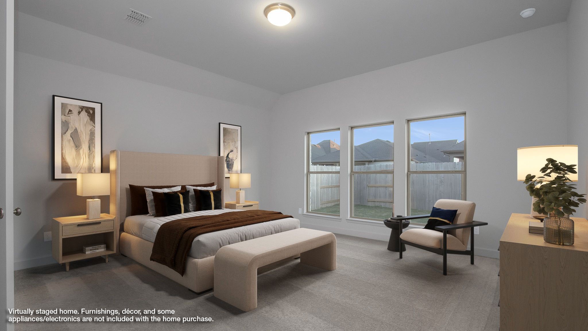 342 Prairie Warbler Street Magnolia, TX 77354 - Photo 3 of 24 a bedroom with a bed and large window