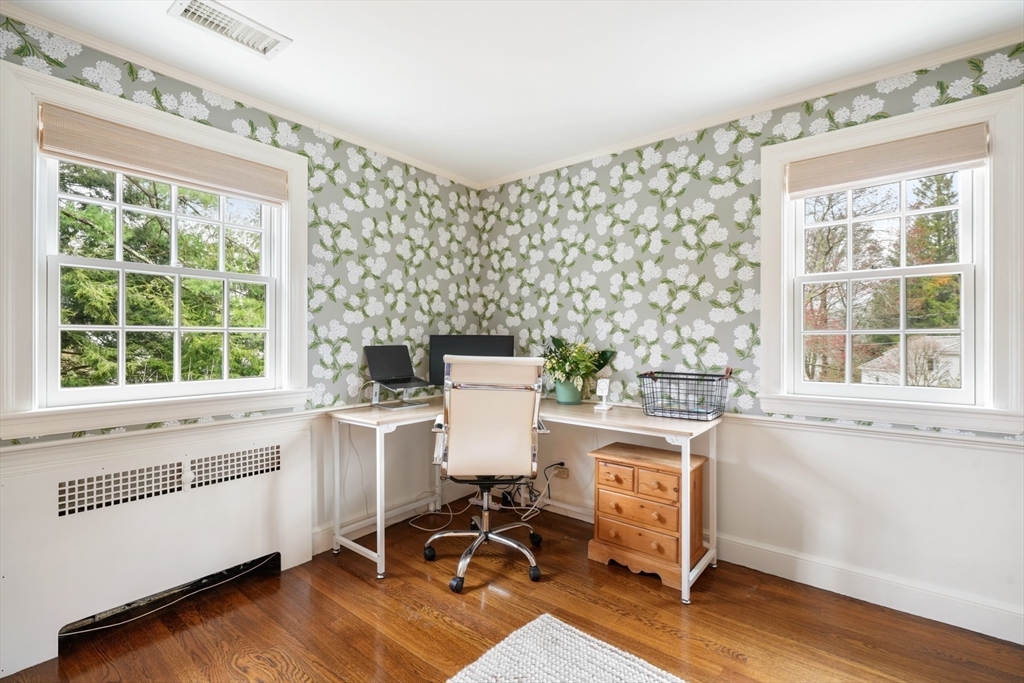21 Alden Road Wellesley, MA 02481 - Photo 21 of 36 a view of a workspace with furniture and a window