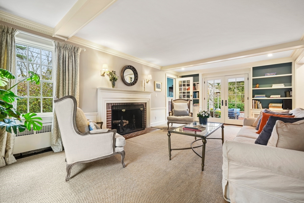 21 Alden Road Wellesley, MA 02481 - Photo 4 of 36 a living room with furniture and a fireplace