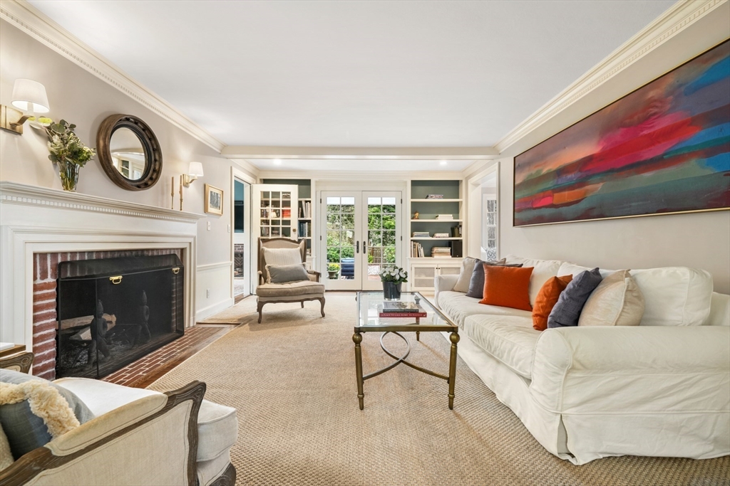 21 Alden Road Wellesley, MA 02481 - Photo 6 of 36 a living room with furniture and a fireplace
