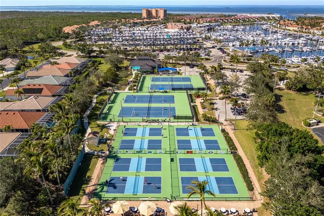 an aerial view of multiple house