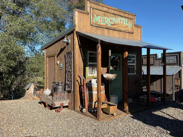 a view of a chairs and table in the backyard