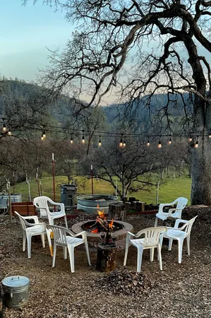 wooden floor view of a house with a yard